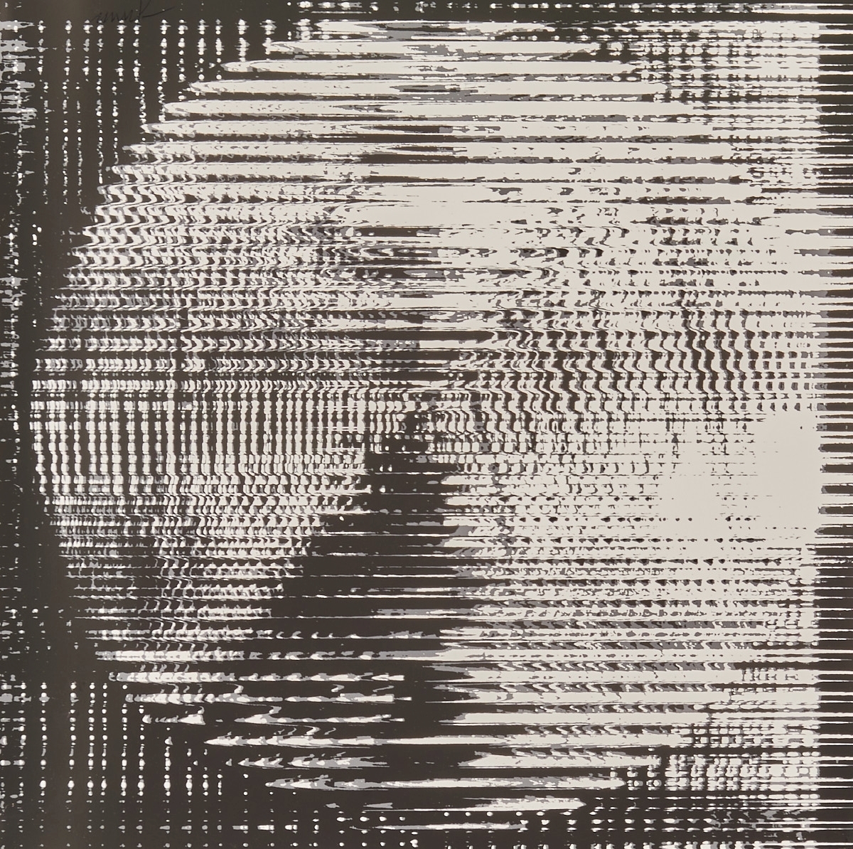 Artwork by Heinz Mack, Kombinationsspiel, Made of 2-Farben-Siebdruck/Weißen Chromolux-Karton