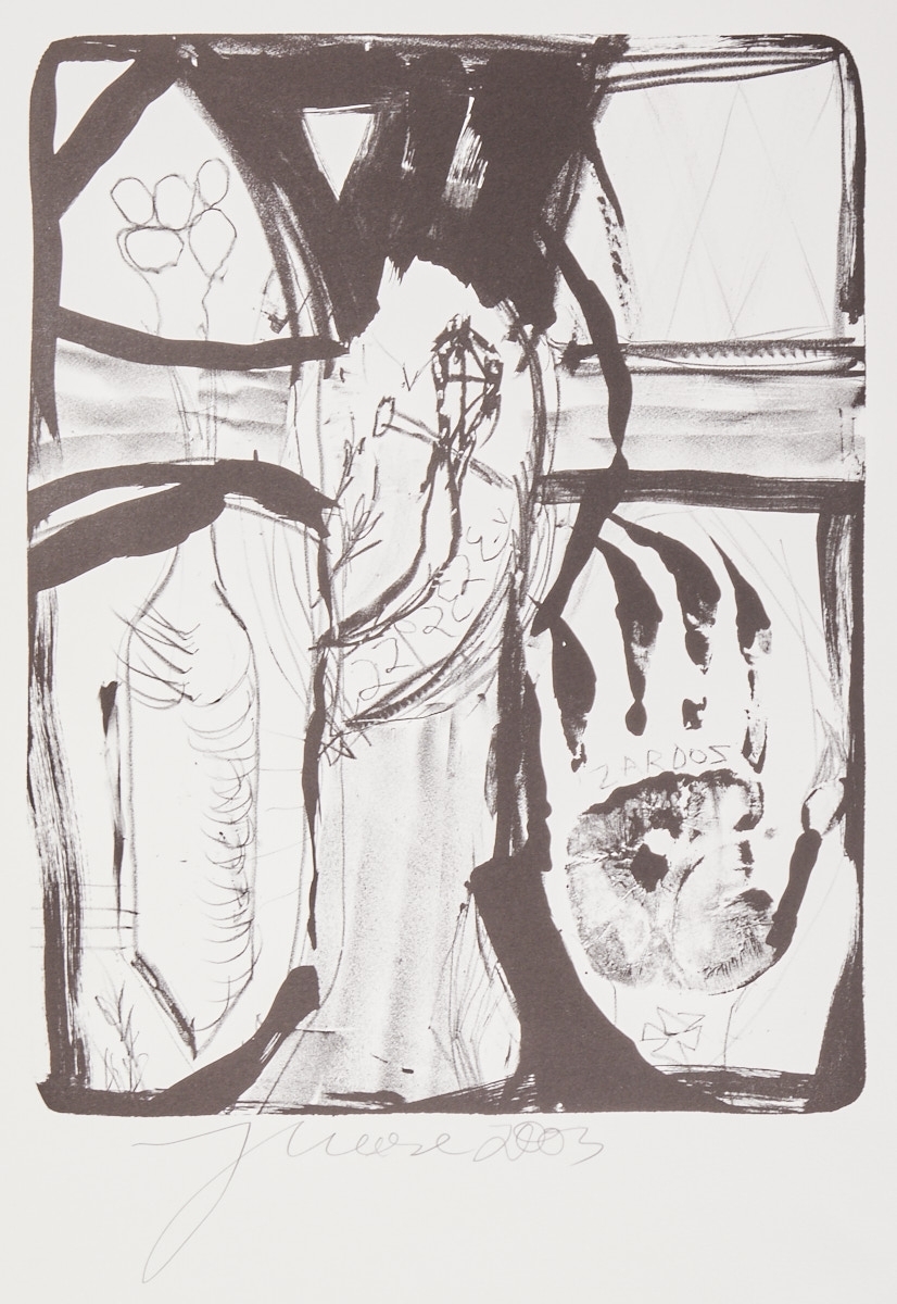 Artwork by Jonathan Meese, Die Erntegöttin, Made of Lithografie/Papier