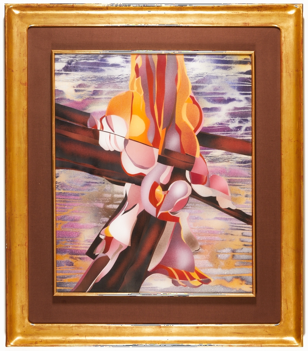 Artwork by Alexej Iljitsch Baschlakow, Abstrakte Komposition, Made of Hinterglasmalerei/Acrylglas