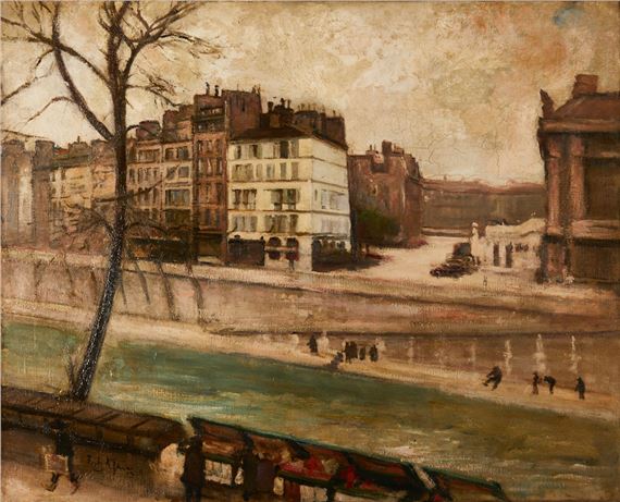 An der Seine by Fritz Rhein, 1928