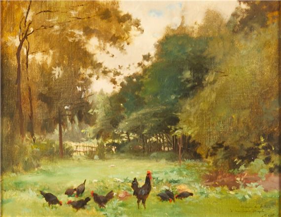 HÃ¼hner im Garten by Edouard Alexandre Sain, 1830