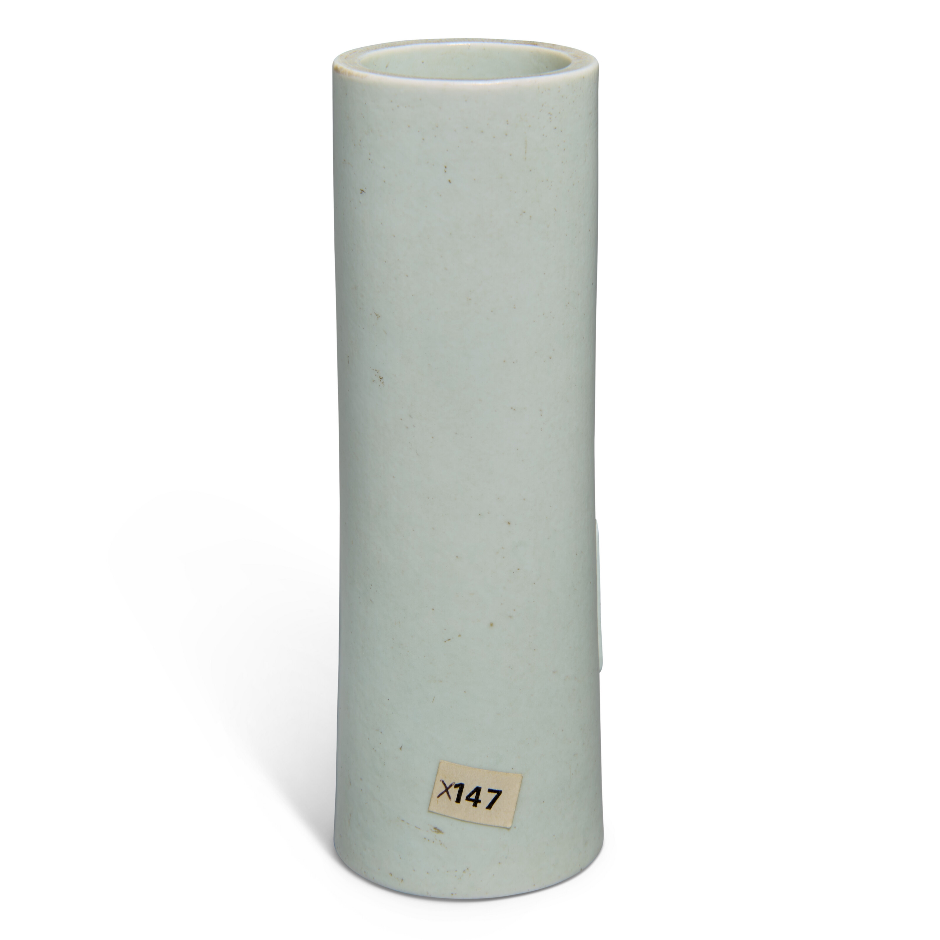 Artwork by Chinese School, 19th Century, A WHITE-GLAZED SLENDER CYLINDRICAL 'COURT LADY' BRUSH POT, BITONG