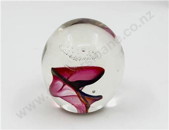 Swirl and Bubble Paper Weight - Peter Raos