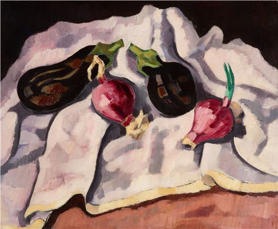 Still Life (Eggplants and Onions - Marsden Hartley