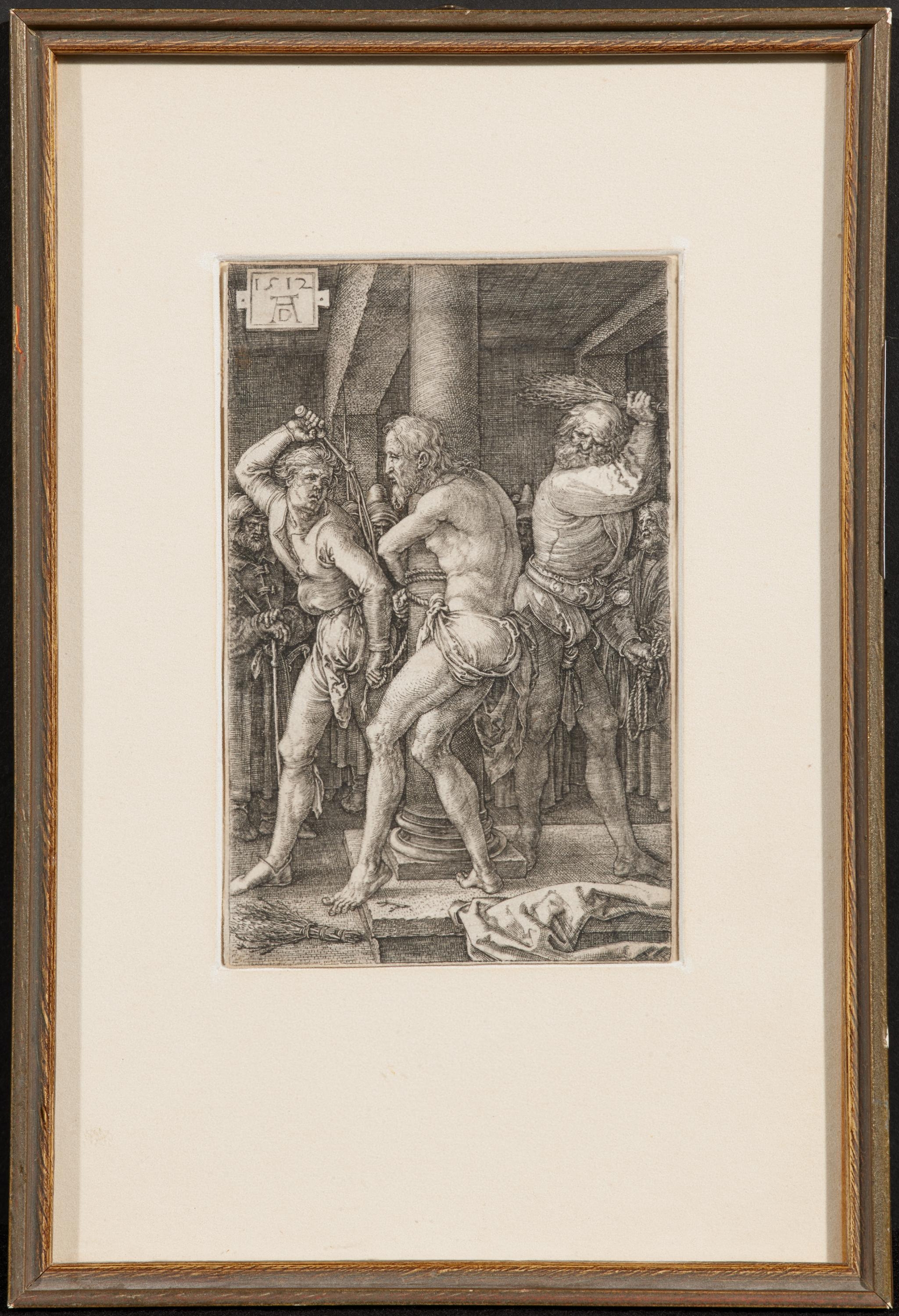 Artwork by Albrecht Dürer, Flagellation of Christ, Made of Copperplate Engraving On Paper