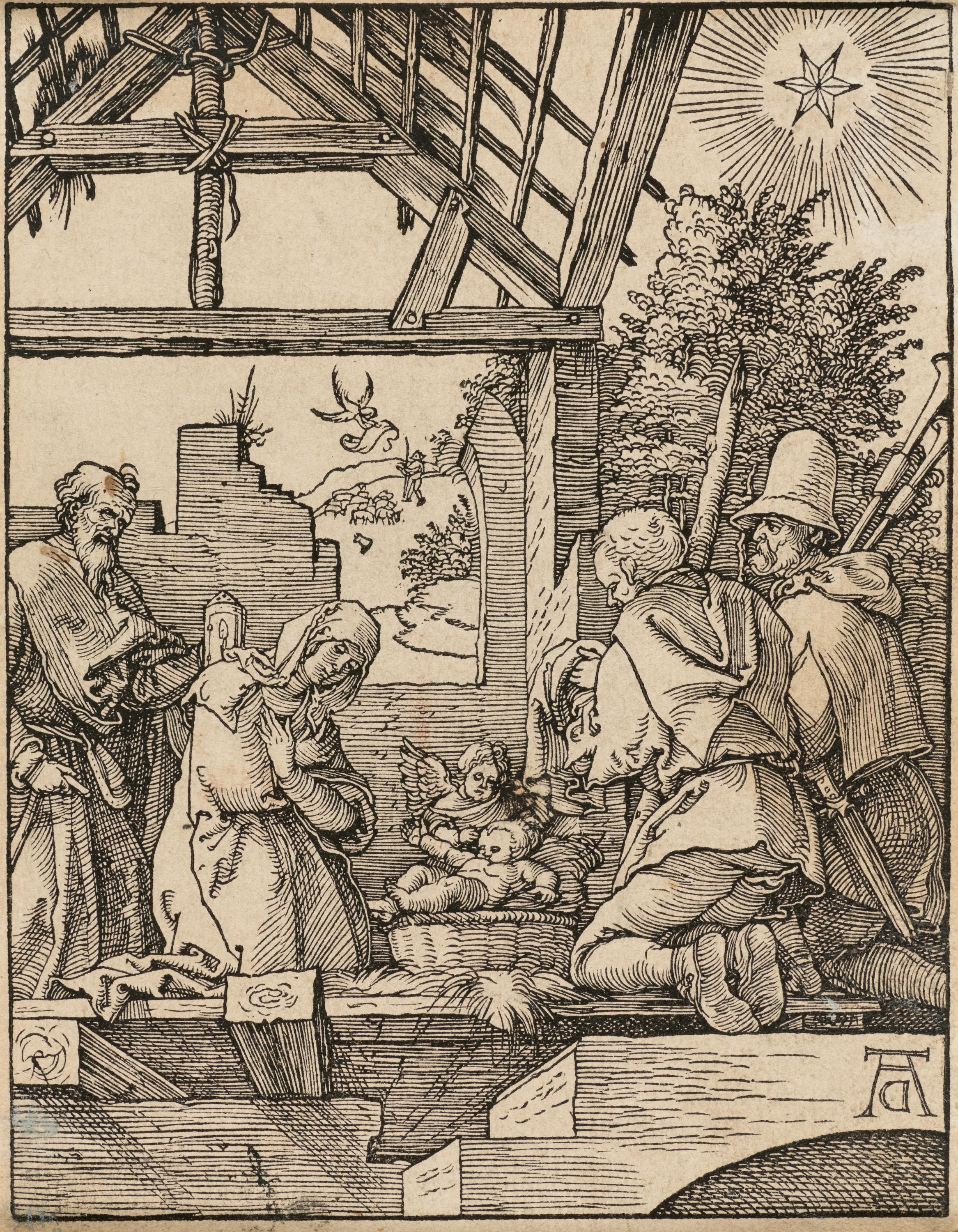 Artwork by Albrecht Dürer, Birth of Christ, Made of Woodcut On Paper