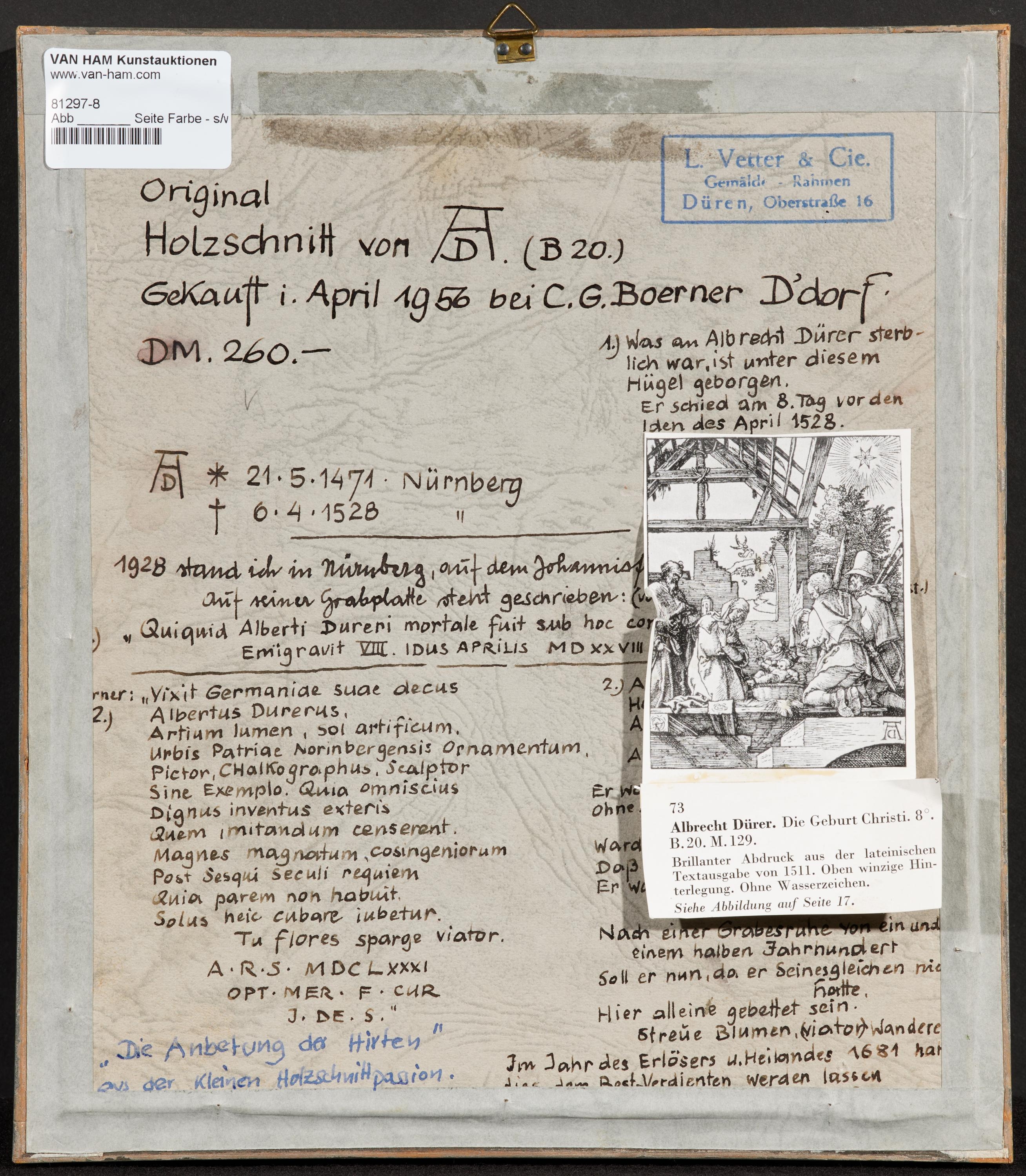 Artwork by Albrecht Dürer, Birth of Christ, Made of Woodcut On Paper