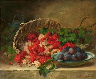 Still life with Currants and Plums