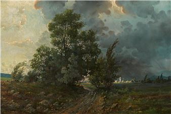 Black Forest Landscape in a Lightning Storm