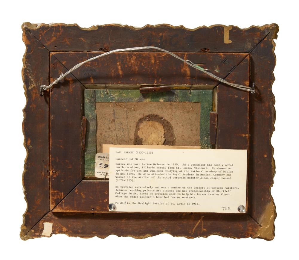 Artwork by Paul Harney, Connecticut Stream, Made of Oil On Coarse Canvas, Laid Down On Board