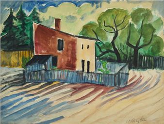 Haus mit Acker (House with Field - Max Pechstein