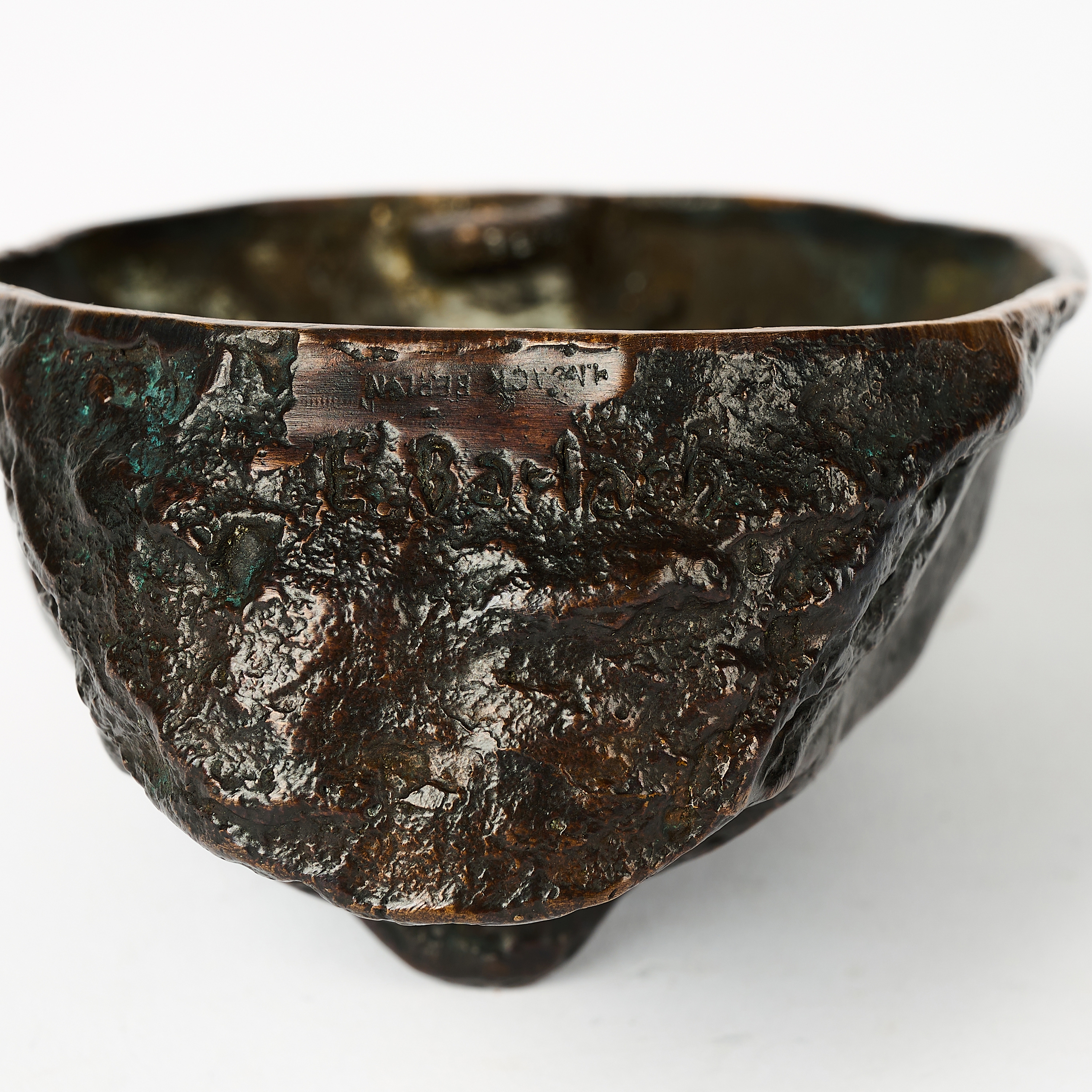 Artwork by Ernst Barlach, Christusmaske I, Made of Bronze, Brown Patina