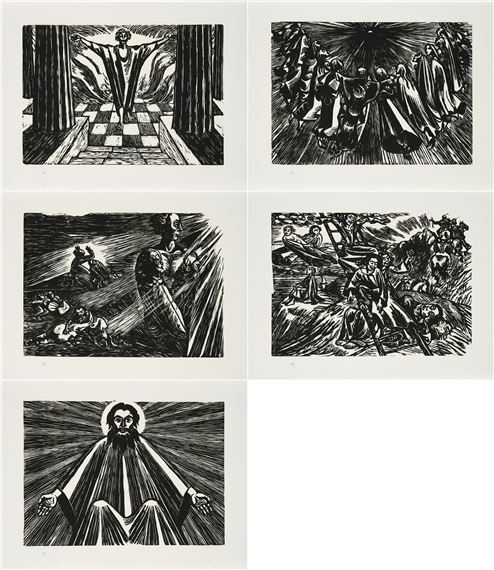 Mixed Lot of 5 Prints (From: An die Freude - Ernst Barlach