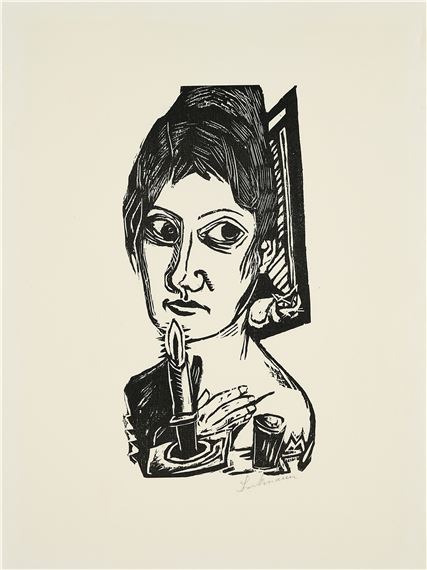 Frau mit Kerze - Max Beckmann