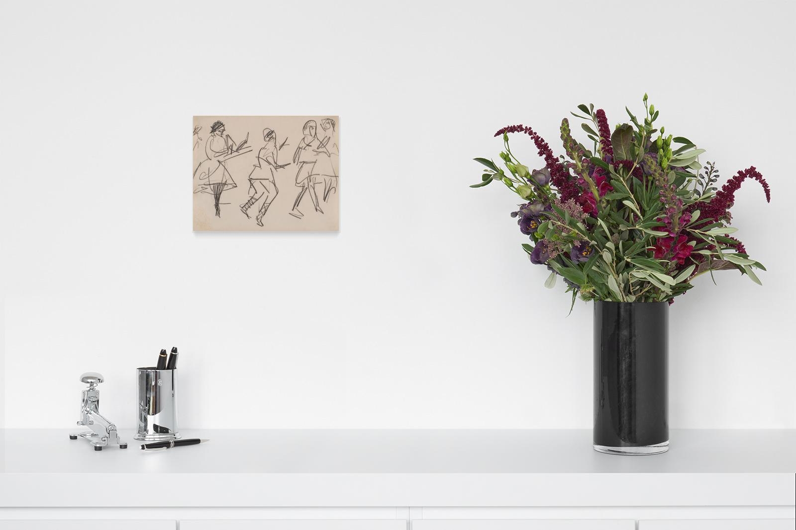 Artwork by Ernst Ludwig Kirchner, Jongleure, Made of Pencil On Vellum