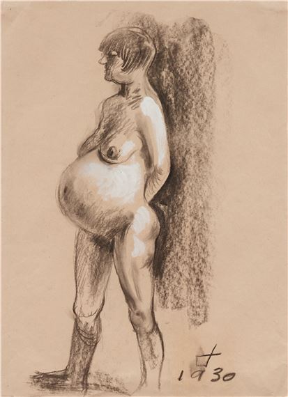 Schwangere Frau, stehend - Otto Dix