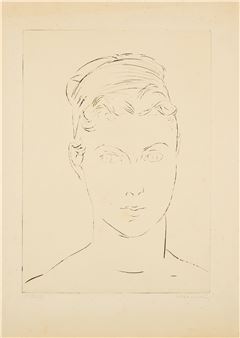 Malène, portrait au bandeau - Louis Marcoussis