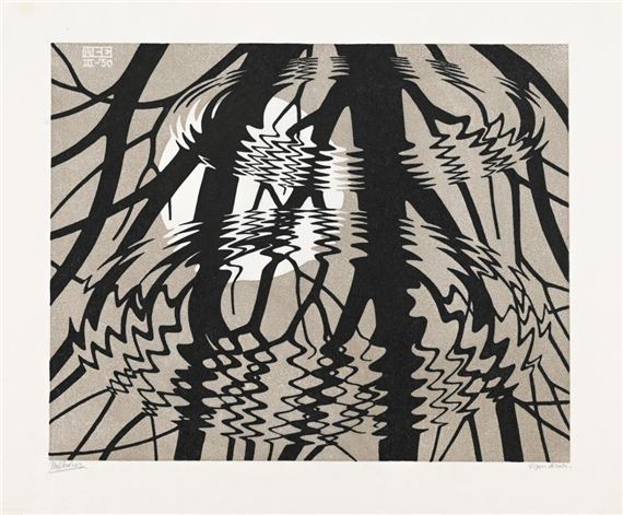 Rippled surface by Maurits Cornelis Escher, March 1950