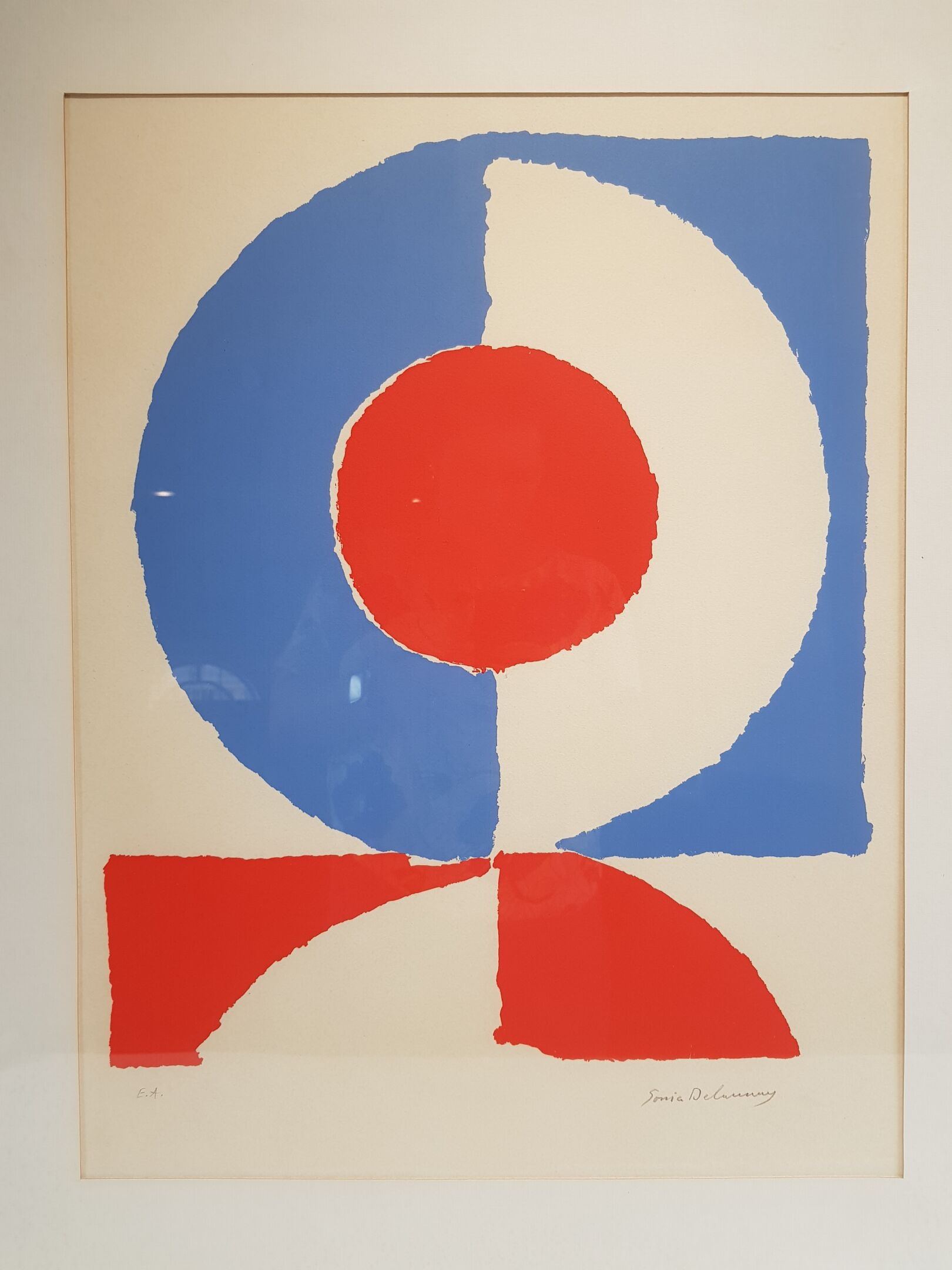 Artwork by Sonia Delaunay, Bleu, blanc, rouge, Made of Lithographie En Couleurs Sur Vélin