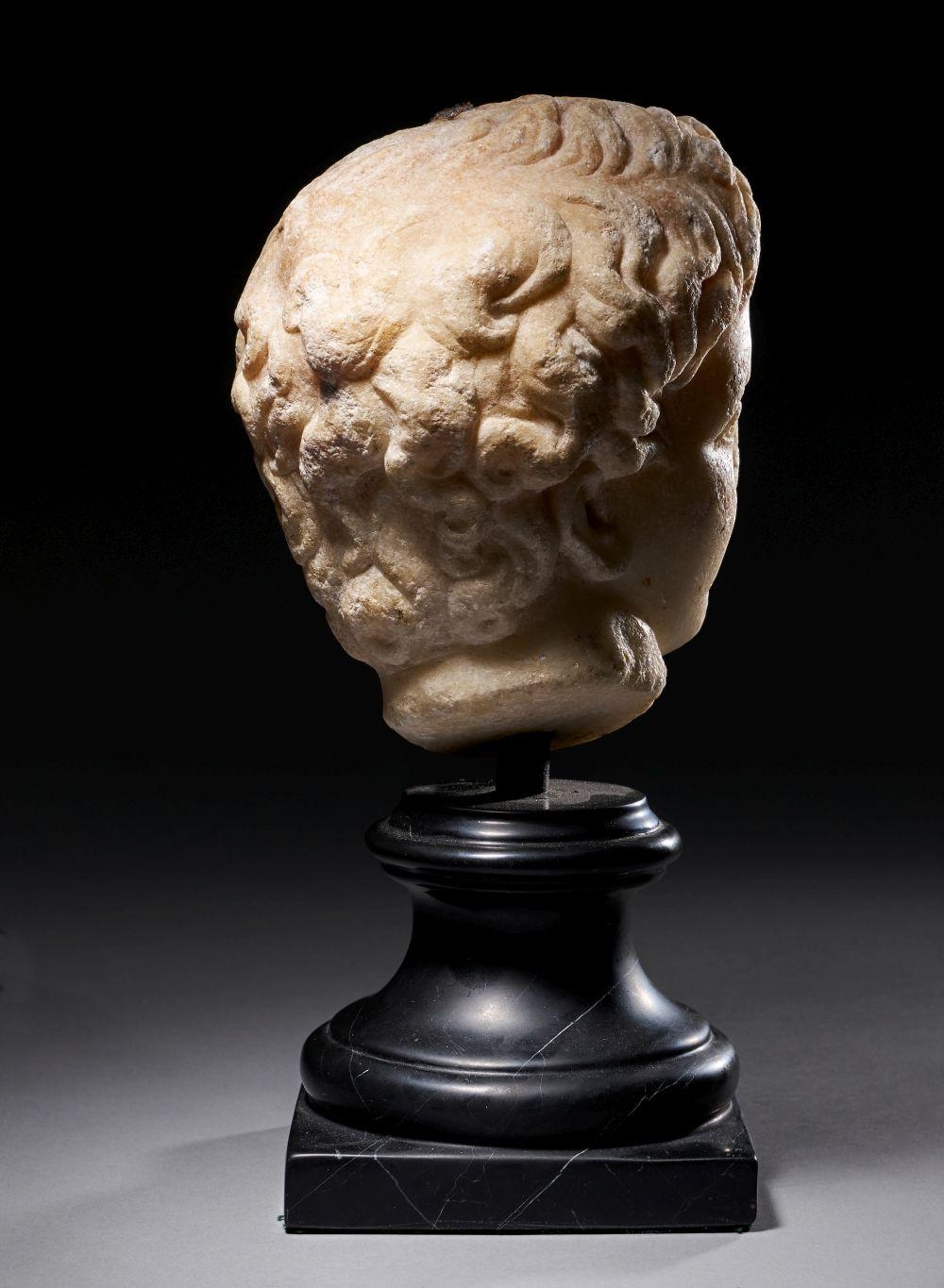 Artwork by Roman School, 20th Century, A ROMAN MARBLE HEAD OF A YOUTH, Made of Marble