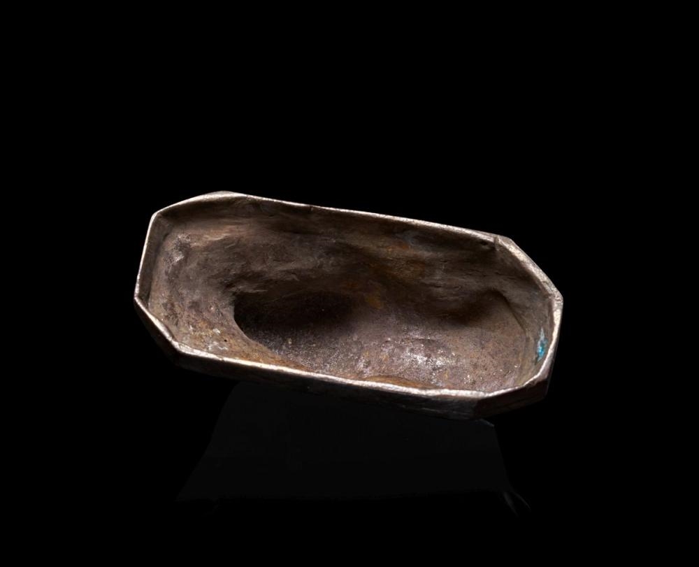 Artwork by Roman School, 20th Century, A ROMAN SILVER LION HUNTING A RAM, Made of Silver