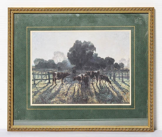 Artwork by Elioth Gruner, Morning Light, Made of Vintage Decorative Print