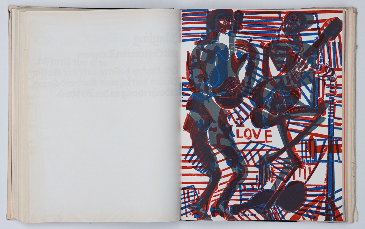 Artwork by HAP  Grieshaber, Totentanz von Basel, Made of color woodcut