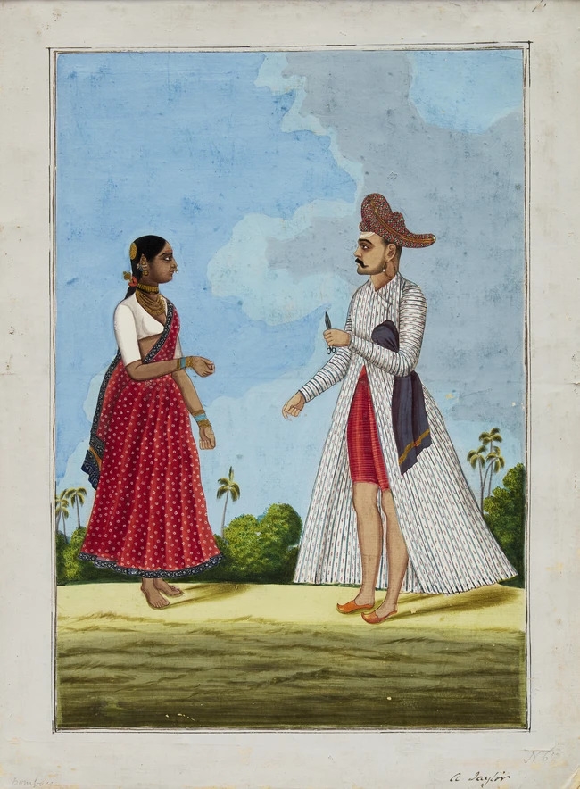 Indian School, 19th Century | Four depictions of castes, occupations ...