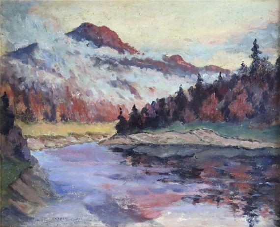 Natural Canyon Scene - Claude Monet