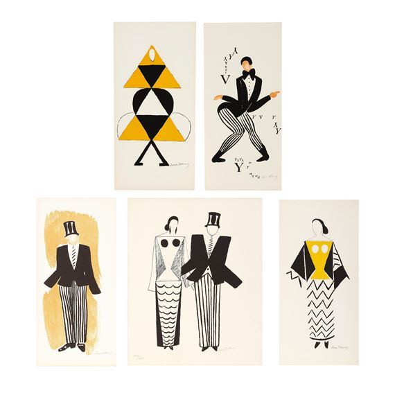 Le coeur à gaz, 1977 - 5 planches by Sonia Delaunay, 1977