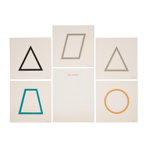 Five Geometric Figures in Five Colors, 1986 - Sol LeWitt