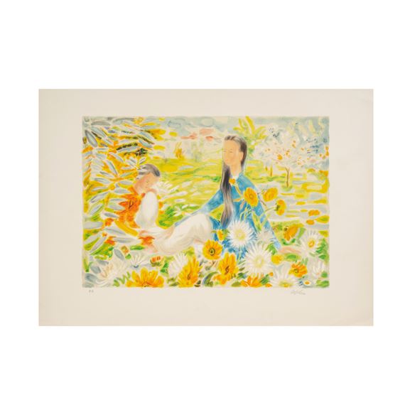 Jeunes filles au jardin, 1969 - Lê Phổ