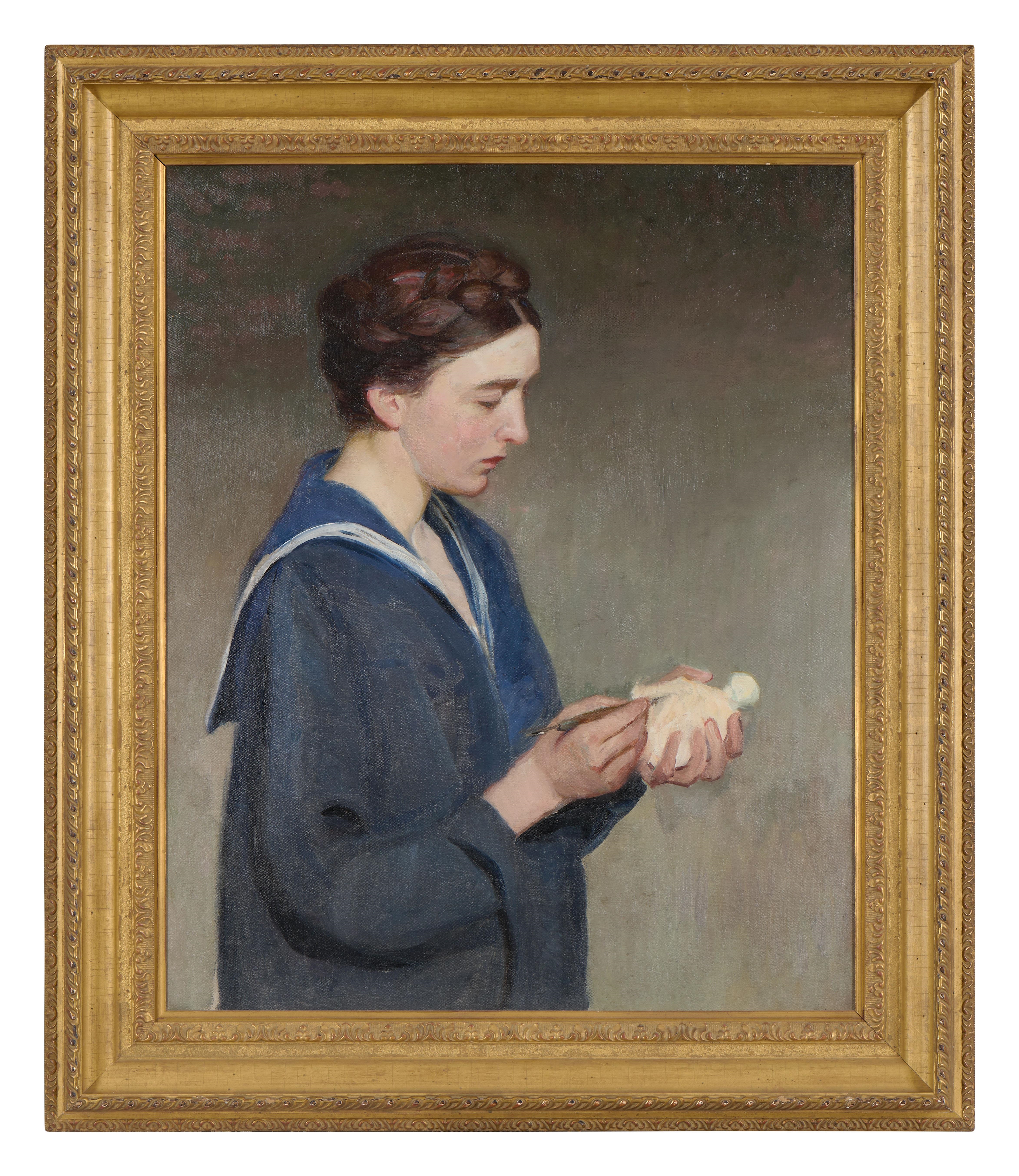 Artwork by Lilla Cabot Perry, The Sculptor, Made of Oil On Canvas