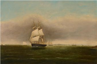 American Ship in Boston Harbor - Clement Drew