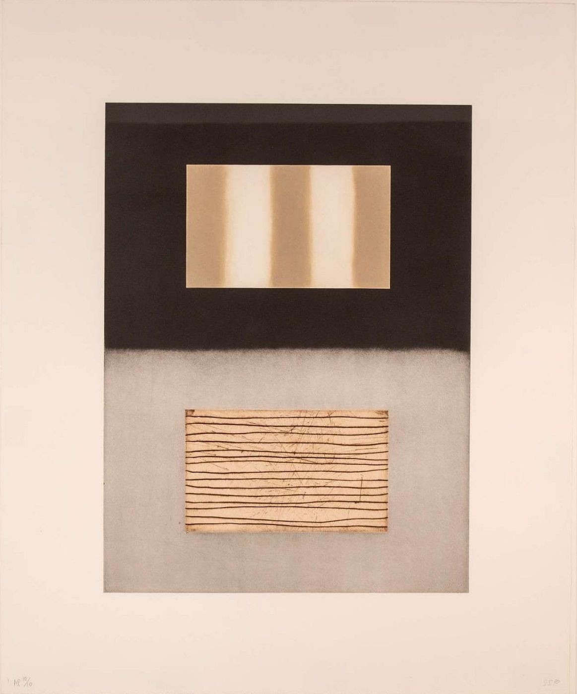 Artwork by Sean Scully, Liliane #1, Made of Aquatint With Sugarlift, Spitbite And Hard Ground Etching On Somerset Textured White 300Gsm Paper