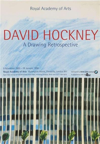 Royal Academy Drawing Retrospective Poster - David Hockney