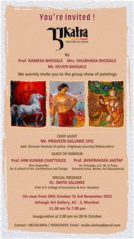 Ramesh Bhosale, Shubhada Bhosale & Deven Bhosale: Ekatra-Together on Canvas - Jehangir Art Gallery