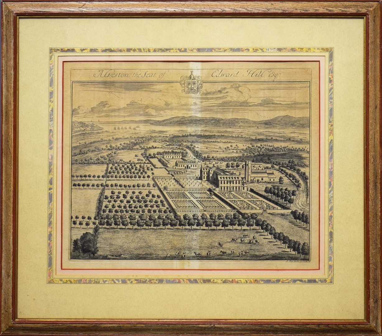 Artwork by Johannes Kip, ALVESTON, THE SEAT OF EDWARD HILL ESQ, Made of Engraving