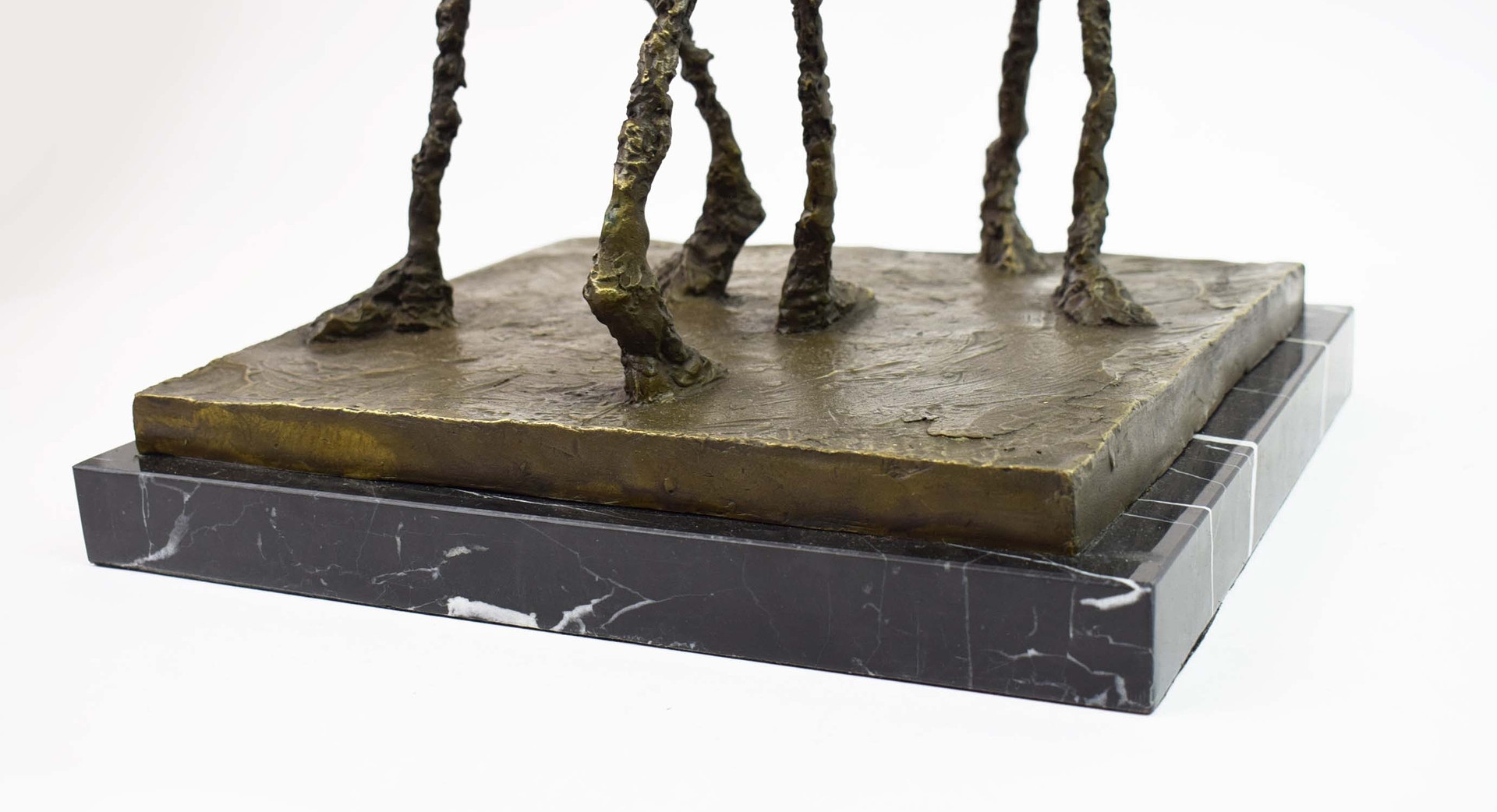 Artwork by Alberto Giacometti, THREE MEN WALKING II STYLE STUDY, Made of Cast Metal
