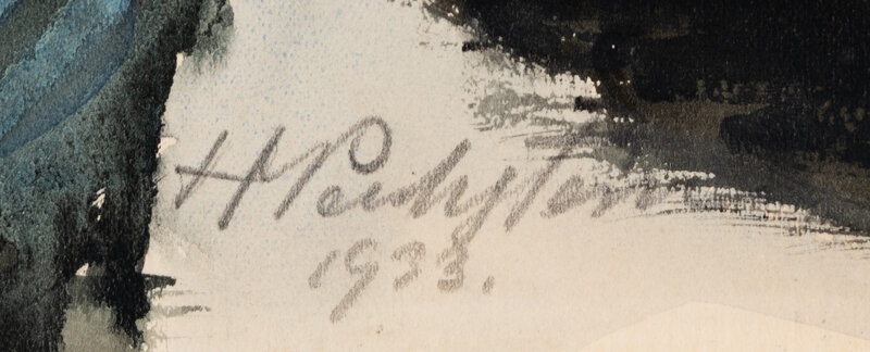 Artwork by Max Pechstein, Fischkutter im Lebastrom II (Fishing Boats in the Lebastrom II, Made of Watercolor And Pencil On Paper