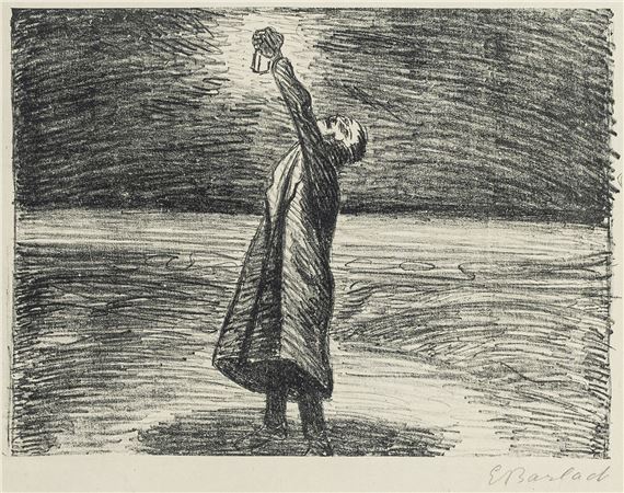 Ungleiches Paar 1; Ungleiches Paar 2; Auf Abwegen; Die Stolze; Armer Vetter und hoher Herr II; Zweikampf; Die Laterne by Ernst Barlach, 1919