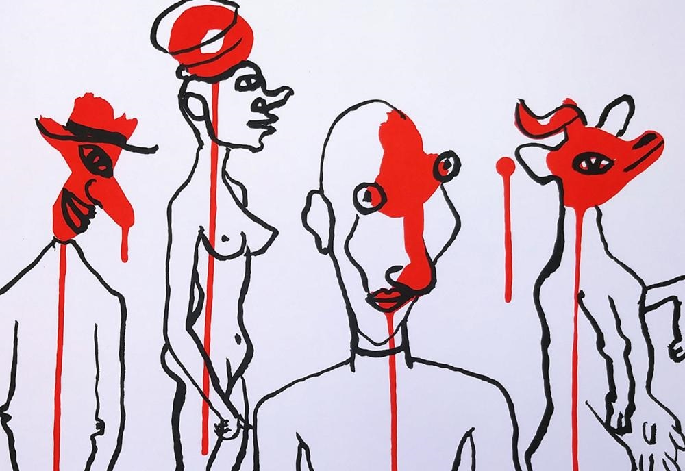 Artwork by Alexander Calder, Composition III, Made of Color Lithograph