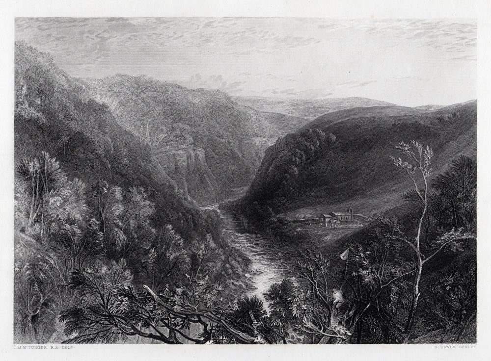 Artwork by Joseph Mallord William Turner, St Mary's Church, Brignall, Made of Antique engraving on wove paper