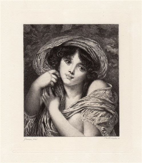 Head of a Girl - Jean-Baptiste Greuze