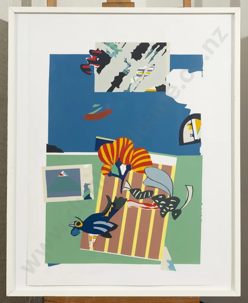 Artwork by Gordon Crook, Come Night a UFO Appeared, Made of Screenprint