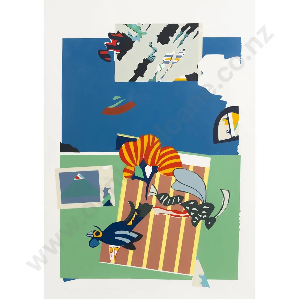 Artwork by Gordon Crook, Come Night a UFO Appeared, Made of Screenprint