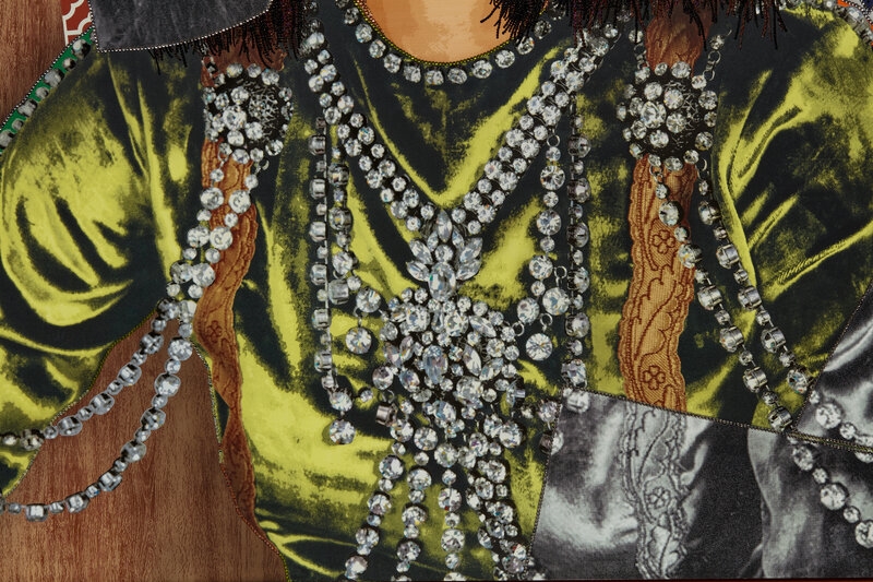 Artwork by Mickalene Thomas, Mickalene Thomas
(American, b. 1971)
The Inversion of Racquel #2, 2021, Made of acrylic on wood panel