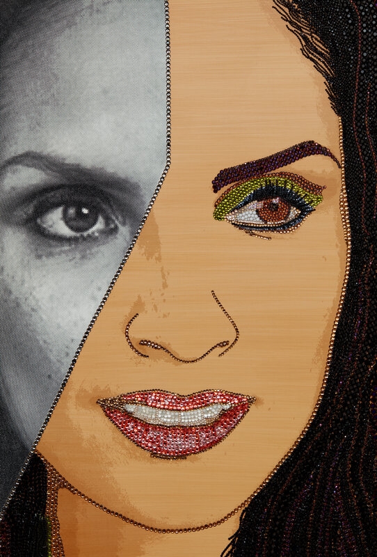 Artwork by Mickalene Thomas, Mickalene Thomas
(American, b. 1971)
The Inversion of Racquel #2, 2021, Made of acrylic on wood panel