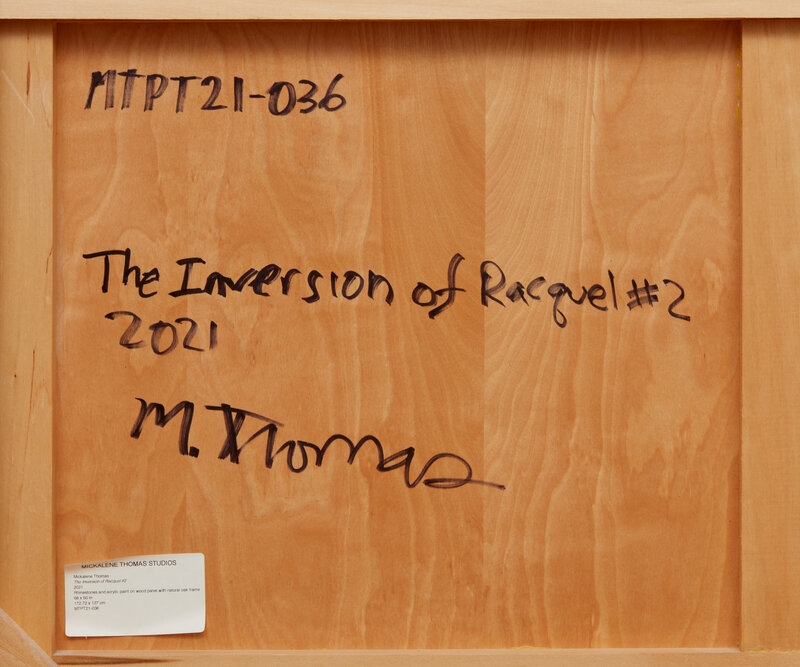 Artwork by Mickalene Thomas, Mickalene Thomas
(American, b. 1971)
The Inversion of Racquel #2, 2021, Made of acrylic on wood panel