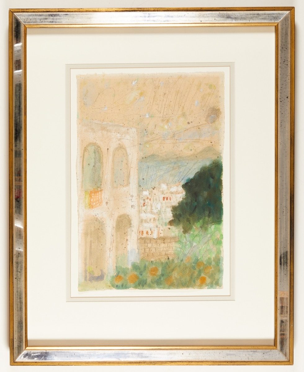 Artwork by Max Peiffer Watenphul, Blick auf Ischia, Made of Aquarell Und Bleistift/Bütten